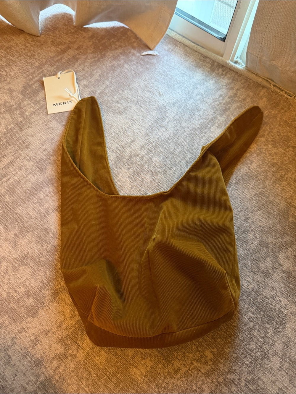 Olive Green Corduroy Shoulder Bag